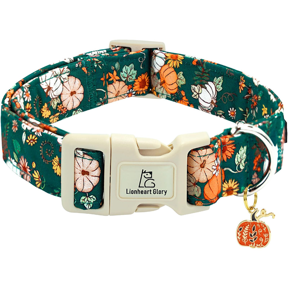 Lionheart glory collier face montrant motif citrouille pour un look festif