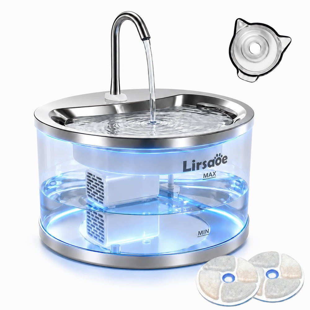 Lirsaoe fontaine en verre face montrant design élégant et propreté