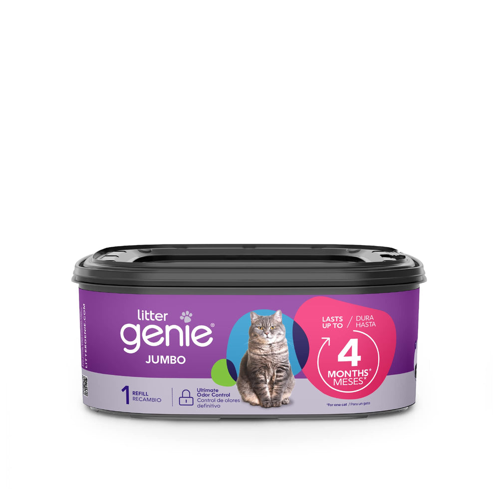 Litter Genie emballage recharge jumbo montrant arôme réduit