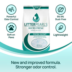 Litter Pearls gros plan cristaux montrant texture absorbante et action désodorisante