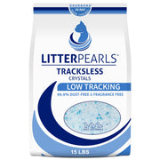 Litter Pearls sac 15 lb montrant l'emballage et bénéfice contrôle d'odeurs