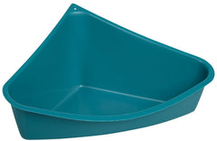 Lixit bac d'angle bleu vue de face montrant forme triangulaire et gain d'espace
