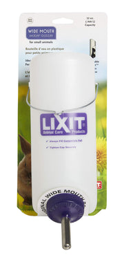 Lixit bouteille large face montrant la capacité 32 oz et résistance