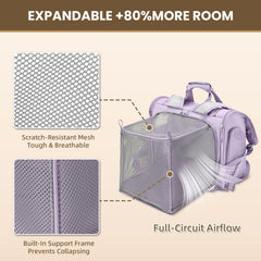 LOLLIMEOW compartiment arrière extensible ouvert offrant plus d'espace