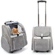 LOLLIMEOW vue extérieure du sac roulant gris montrant robustesse et style