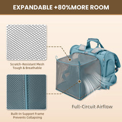 LOLLIMEOW sac ouvert avec extension, offre espace supplémentaire pour confort
