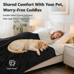 LOOBANI gros plan sur flanelle douce offrant confort tactile pour animaux