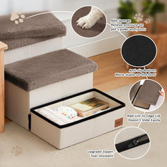 Love's cabin rangement ouvert sous marches pour ranger friandises et couvertures