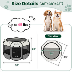 Love's cabin porte zippée ouverte facilitant entrée et sortie du chien