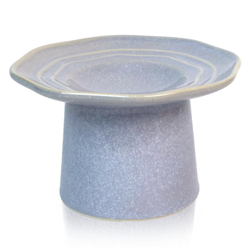 LOVINFURBABY gamelle face bleu gris montrant design surélevé et esthétique moderne
