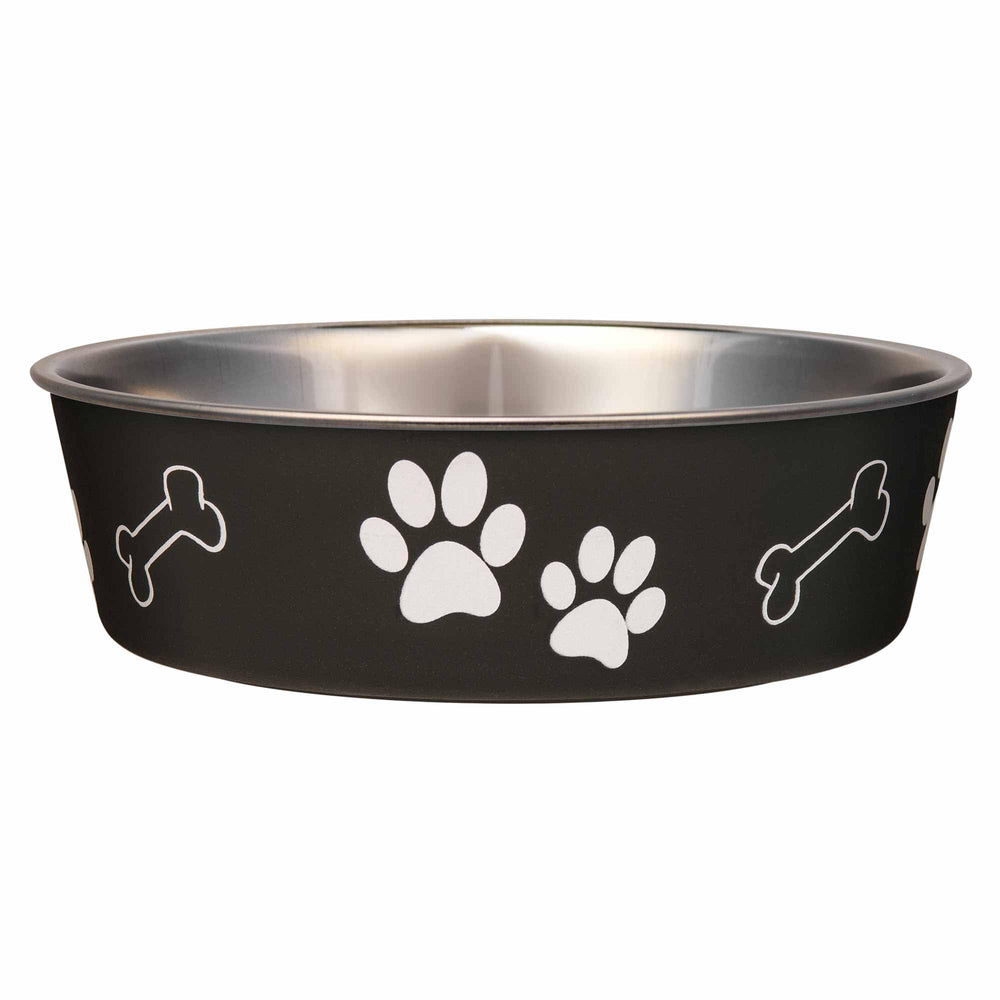 Loving Pets Bella Bowl face espresso montrant finition élégante et stabilité