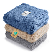 Luciphia plaids lot de 3 devant montrant couleurs et tailles, protection pratique