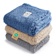 Luciphia plaids lot de 3 devant montrant couleurs et tailles, protection pratique