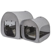 LUCKITTY façade de la maisonnette montrant entrée et ventilation, sécurité accrue
