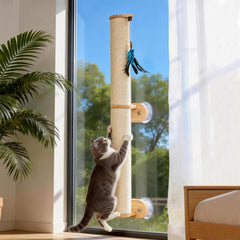 Lulu's World vue avant du griffoir mural, design élégant protégeant les meubles