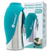 LumoLeaf gourde face avant bleue, portable et pratique pour hydrater dehors