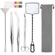 Luxiv kit packaging face montrant l'ensemble d'outils durable pour aquascape