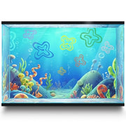 LYYAB fond aquarium vue avant vibrant masque les tuyaux et améliore visuel