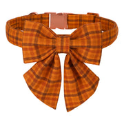 M MACA BATES collier avant motif plaid citrouille pour look automnal