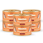 Made by Nacho boîte frontale saumon et sole montrant l'étiquette appétissante et informative