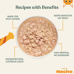 Made by Nacho coupelle ouverte montrant bœuf et bouillon pour appétit fort