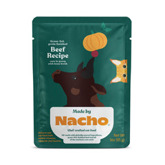 Made by Nacho gros plan sur les morceaux de bœuf en sauce, appétence visible
