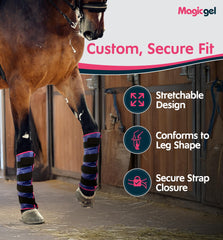 Magic Gel sangles élastiques fermeture sûre offrant compression ajustable