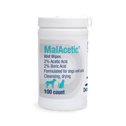 MalAcetic emballage avant montrant 100 lingettes et facilité d'utilisation