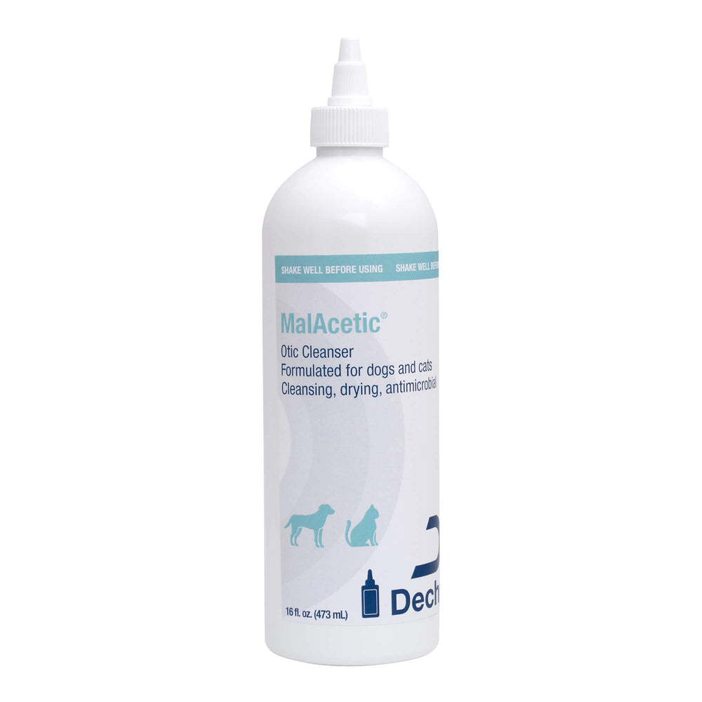 MalAcetic flacon face 473 ml montrant l'emballage clair et utilisable facilement