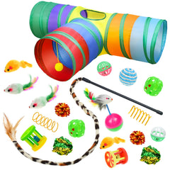 Malier tunnel pliable face avant montrant entrées et couleur attractrice