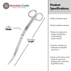 Mandala Crafts ciseaux en action dans un aquarium, taille sans perturber