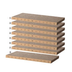 Mankaide face avant de chaque plaque montrant le format pratique et durable