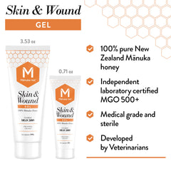 Pose du gel M Manuka Vet sur plaie de cheval, pratique pour grands animaux