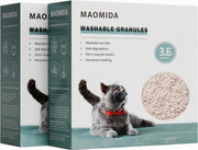 MAOMIDA emballage avant montrant la recharge compatible CatGenie et ses avantages écologiques