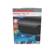 Marineland filtre Penguin 375 face montrant boîtier et commandes, performance silencieuse