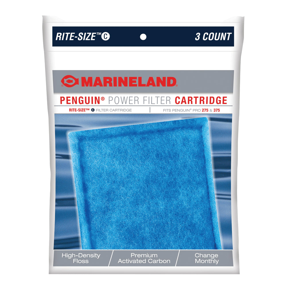 Marineland emballage Rite-Size C montrant identification et facilité