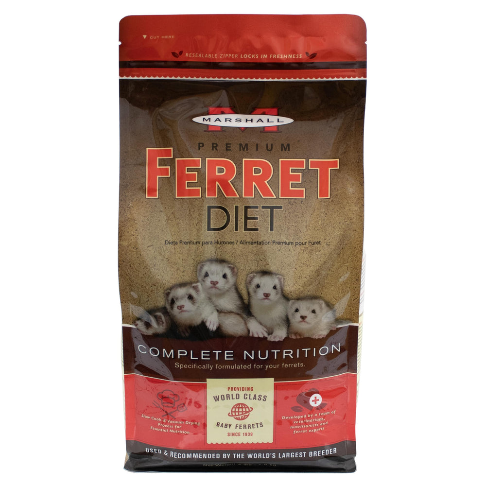 Marshall Pet Products sac avant montrant l’emballage, aide au choix rapide