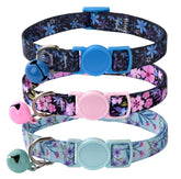 MarukoPet pack de trois colliers montrant motifs et rangement, pratique pour varier