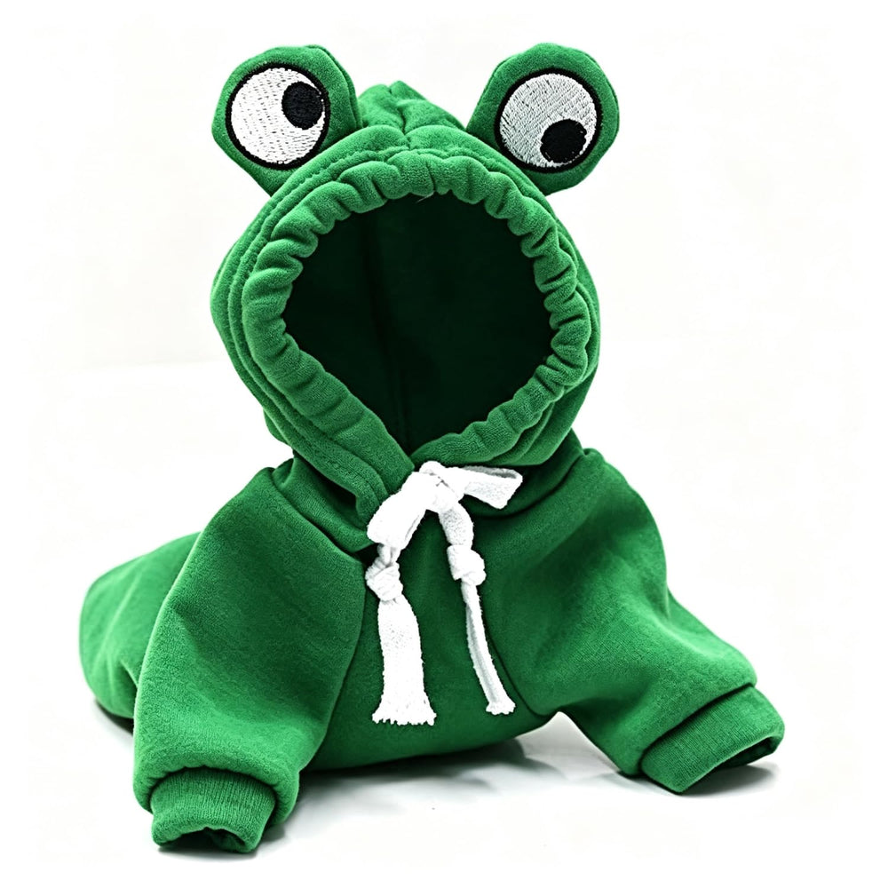 Maruomiki manteau grenouille face verte montrant style mignon et visibilité