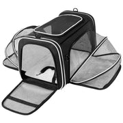 MASKEYON vue avant du transporteur noir et blanc, confort et sécurité
