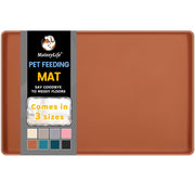 MateeyLife vue avant du tapis pour gamelles, protection de sol immédiate