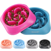 MateeyLife gamelle face montrant le motif puzzle, réduit la vitesse d'alimentation