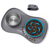 MateeyLife ensemble face montrant gamelles et tapis, repas plus propre