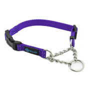 Max and Neo collier martingale violet vu de face, maintien sûr pour chiots
