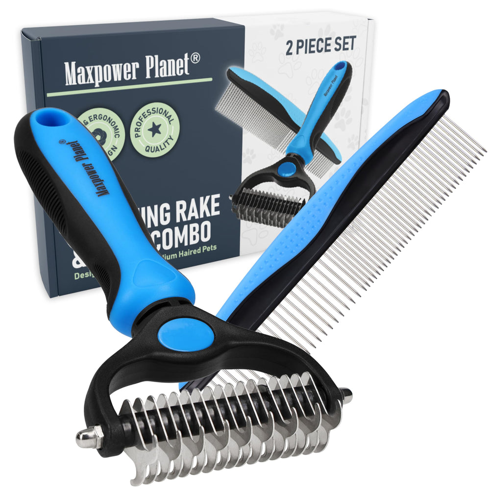 Maxpower Planet râteau face avant montrant design double-face bénéfice démêlage efficace