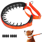 Mayerzon collier face avant montrant design orange et ajustement, contrôle amélioré
