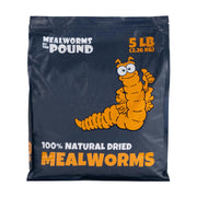 Mealworms by the Pound emballage avant montrant format 5 lb et qualité naturelle