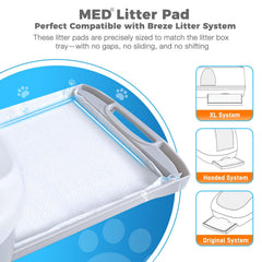 MED coussinet inséré dans bac Breeze pour protection anti-fuite