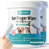 MEDUWEDU boîte avant montrant 120 lingettes, gain de temps pour toilettage