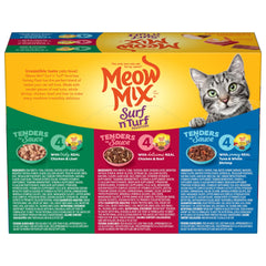 Meow Mix coupelle ouverte servie dans une gamelle pour repas facile